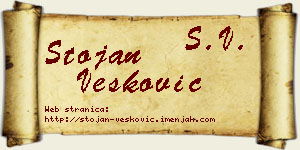 Stojan Vesković vizit kartica